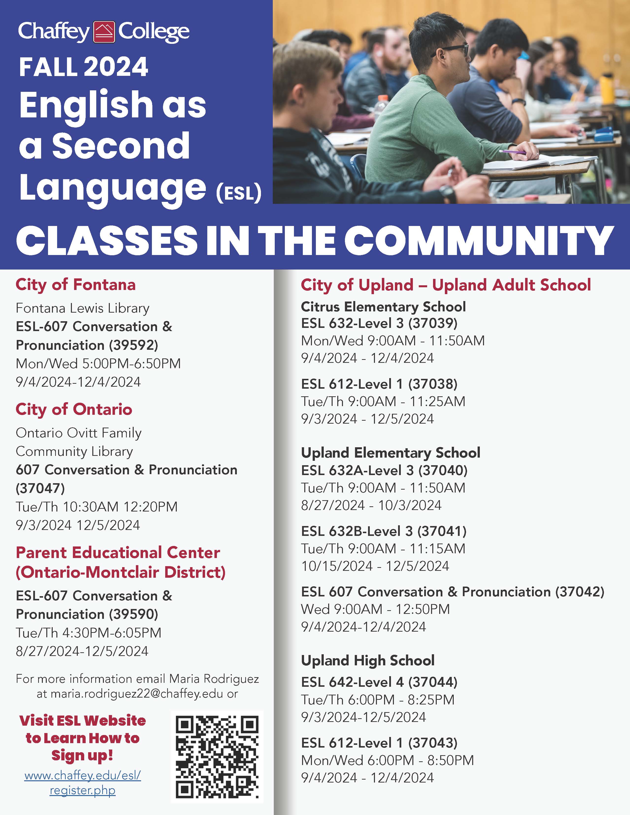 (ESL) Classes in the Community