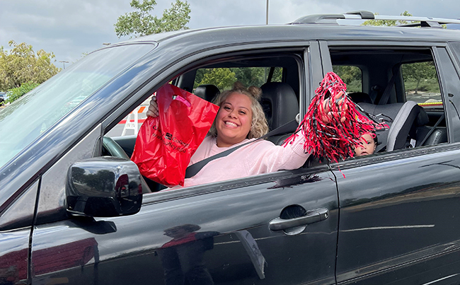 A parent celebrating the class of 2022