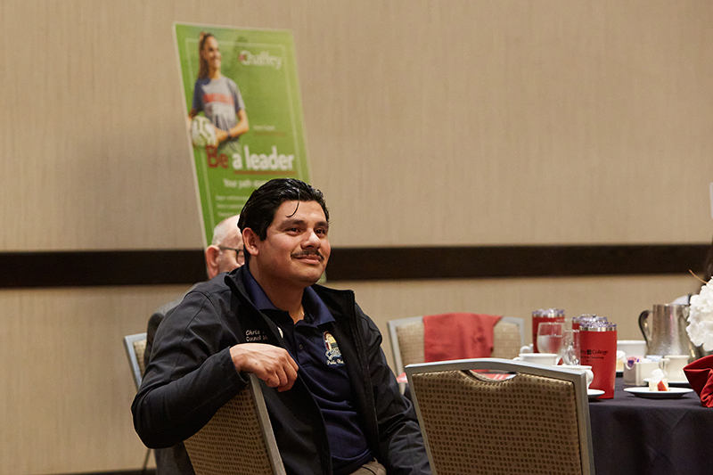 An attendee of the report to the community