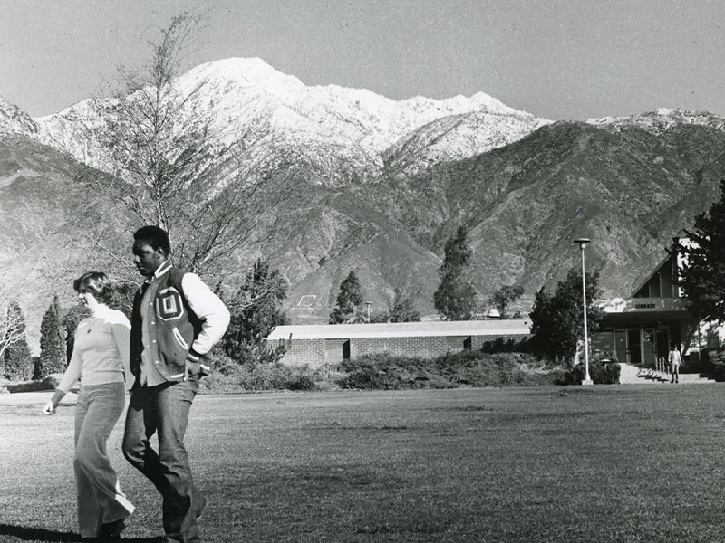 1980s two students on Rancho Campus