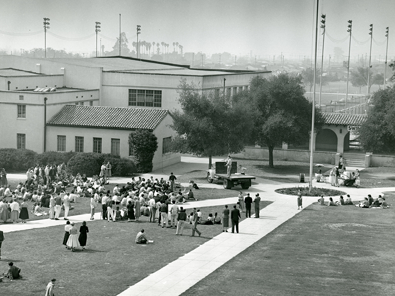 Students on campus