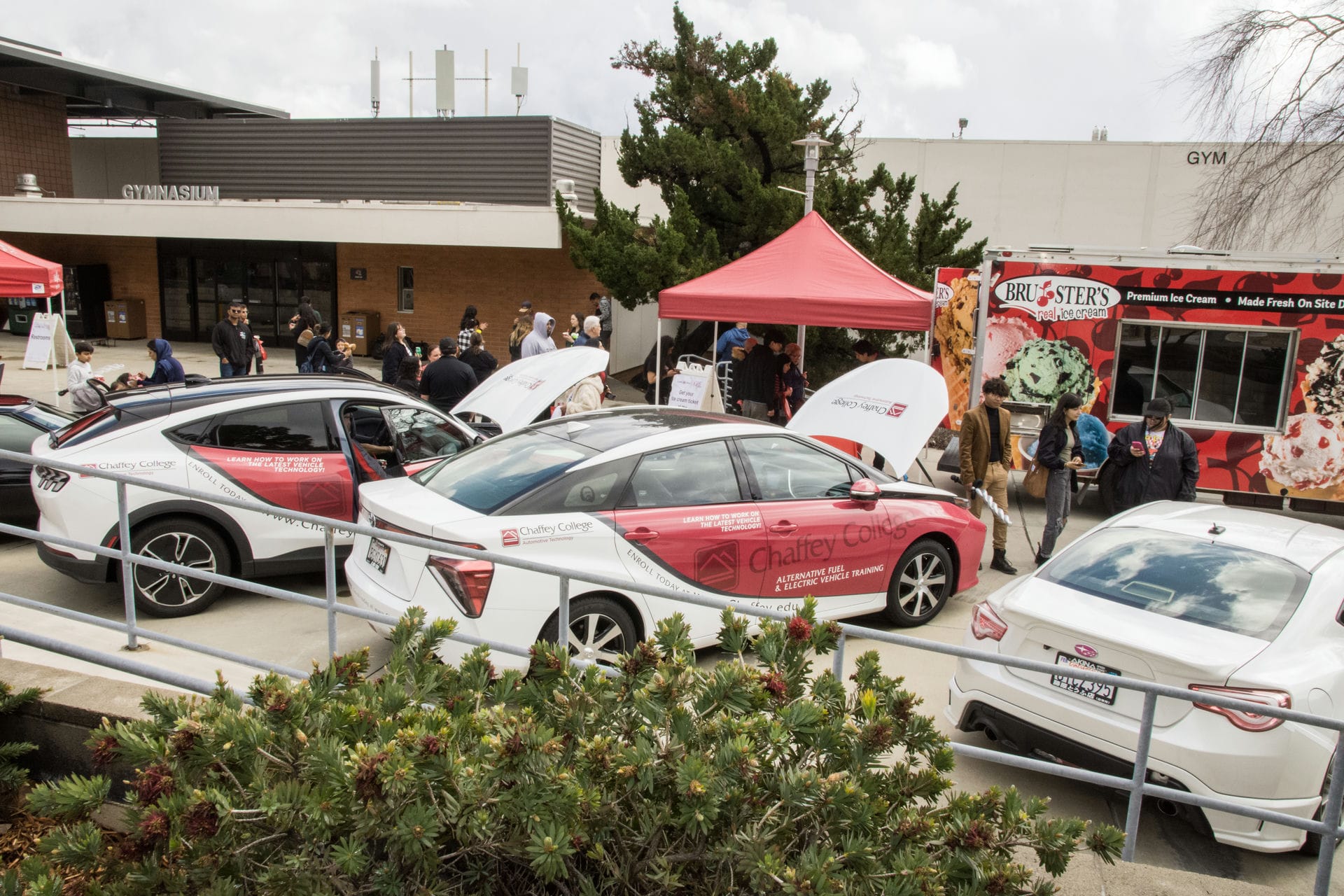 Alternative fuel and electric vehicles displayed at the 140 years Celebration.