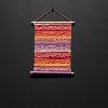 Susan Goldstine, "Makeri Mosaic," 2019. Merino/cotton yarn, wooden dowels. 10.75 x 8.75 inches.