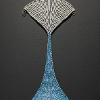 Susan Goldstine, "Redistribution," 2023. Berroco Remix Light yarn, copper wire.  26 x 13 x 5 inches