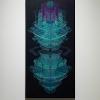 Khang Nguyen, Dialectic of Transcendence and Immanence, 2022. Oil, wax pastel, and glass powder on canvas. 72 x 36 inches. Courtesy of the artist. Photography by Cindy Dillingham.