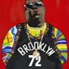 Q. Cole, “Biggie x New Brooklyn,” 2019. Acrylic on canvas. 46 x 36 inches.