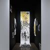 Eddie Martinez, Uncomfortable Space, 2026. Gouache & watercolor on paper. Largest painting 42 inches wide. Student Invitational 2026. April 27- May 14, 2026. Wignall Museum of Contemporary Art, Rancho Cucamonga, CA. Photography by Cindy Dillingham. 