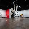 (foreground) Enrique Tapia, It’s Just Paper, 2026. Recycled book paper. 6 feet (longest dimension). Student Invitational 2026, April 27- May 14, 2026. Wignall Museum of Contemporary Art, Rancho Cucamonga, CA. Photography by Cindy Dillingham.