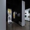 Eddie Martinez, Uncomfortable Space, 2026. Gouache & watercolor on paper. Largest painting 42 inches wide. Student Invitational 2026. April 27- May 14, 2026. Wignall Museum of Contemporary Art, Rancho Cucamonga, CA. Photography by Cindy Dillingham. 