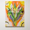 Malado Francine, “Fire Creature,” 2026. Acrylic on canvas. 48 x 36 inches.