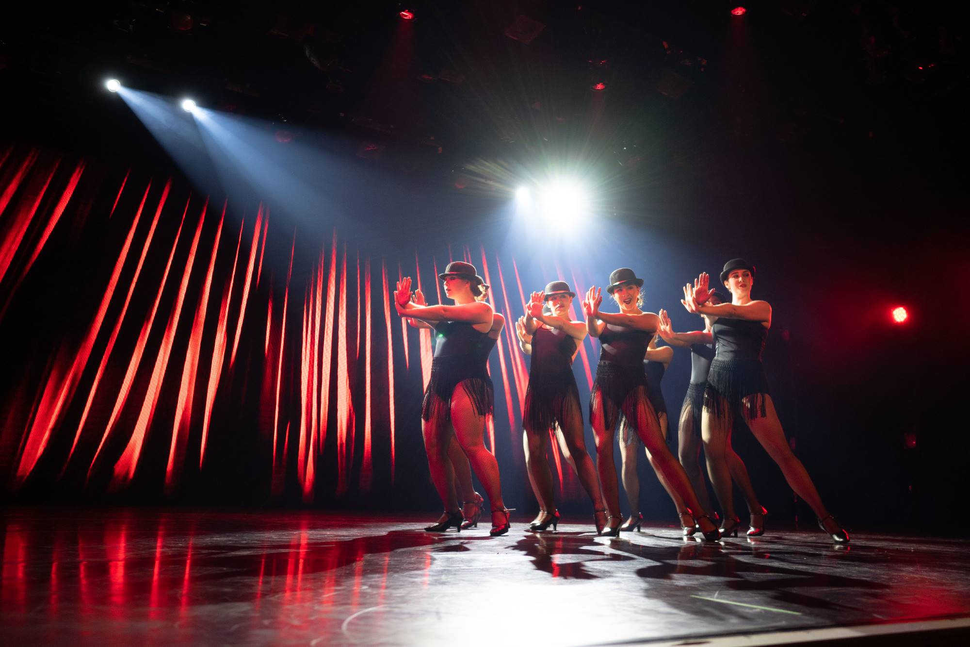 Students perform in the Chaffey production "Body Language."