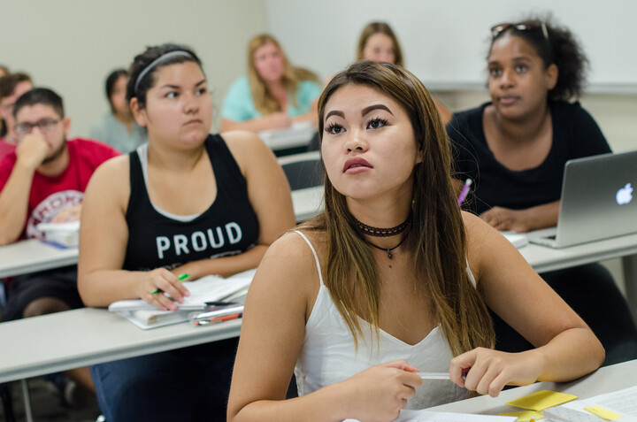 students in a business class