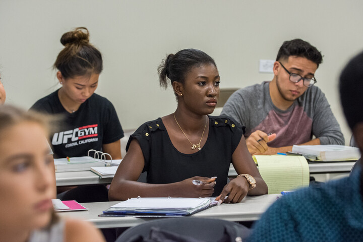 students in a business class