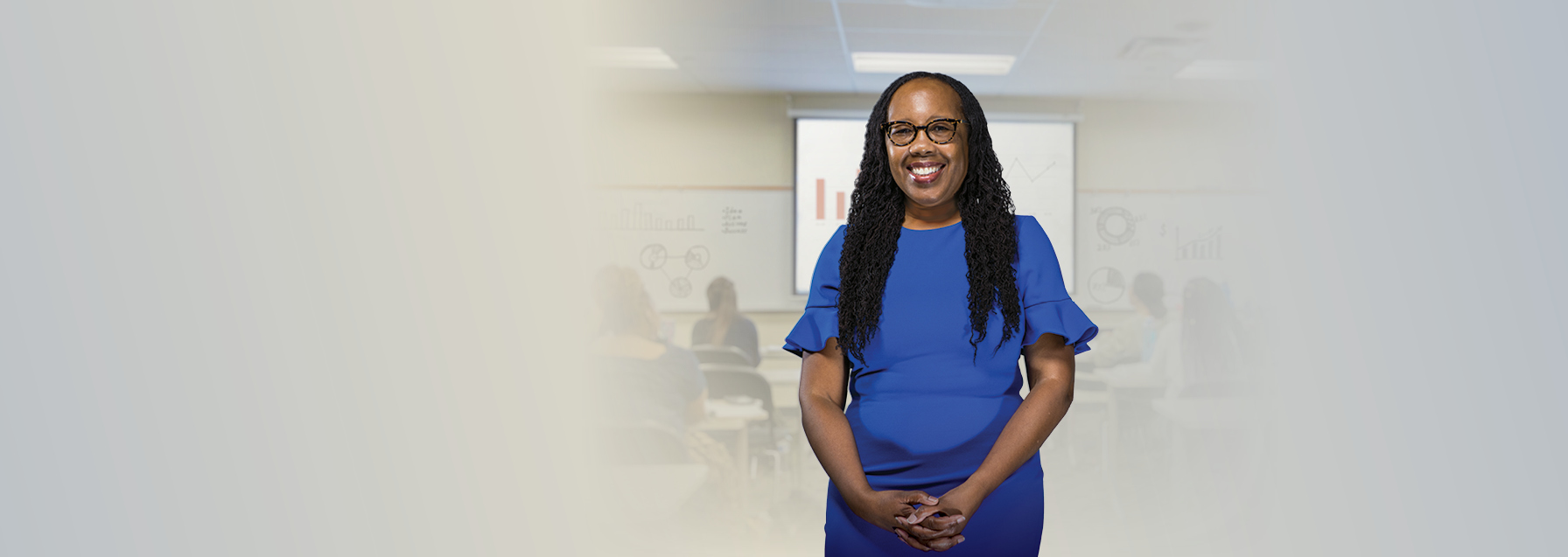 An instructor teaches an accounting class at Chaffey College.