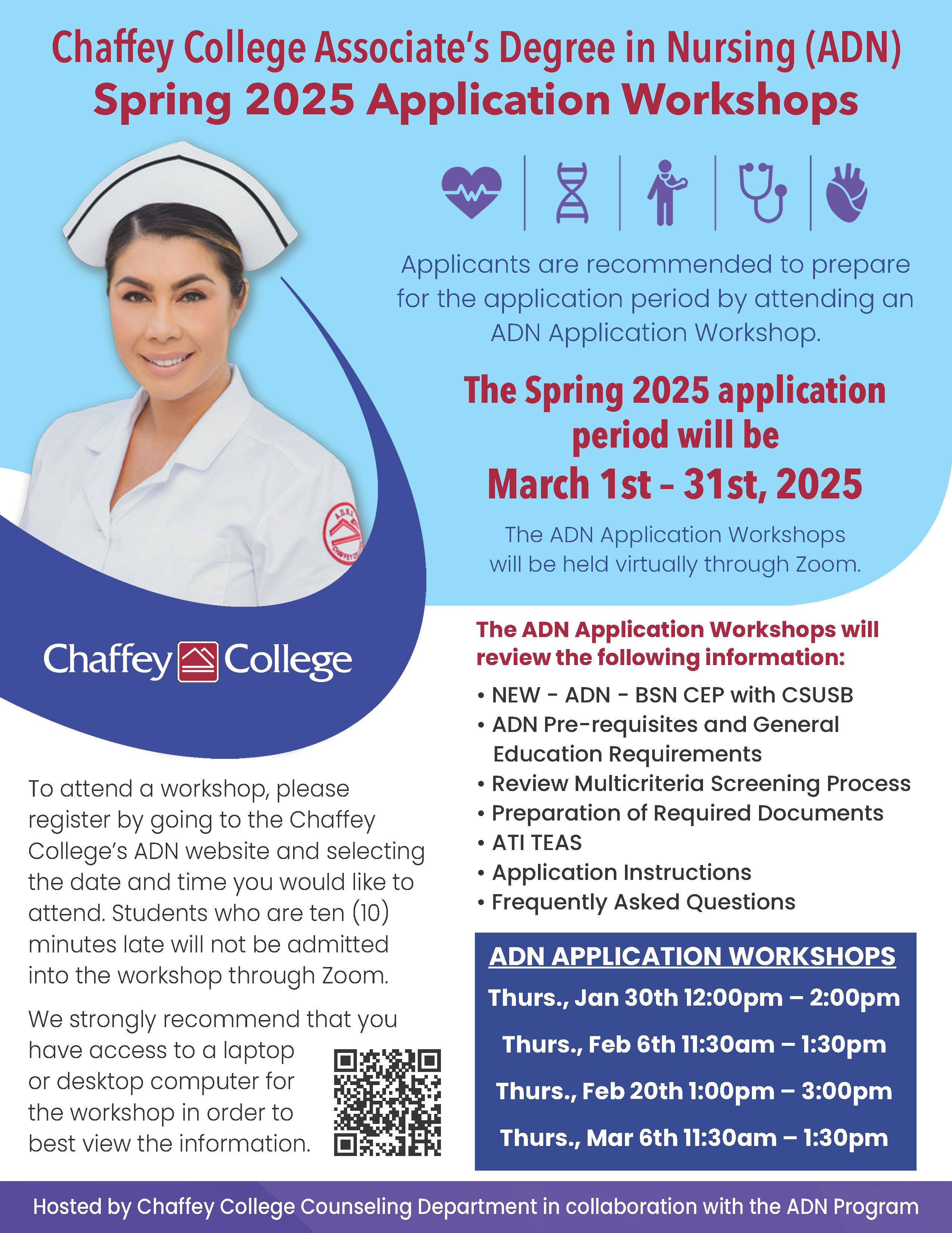 ADN application workshops flyer - Click for PDF file