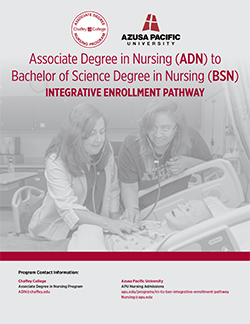 Azusa Pacific University ADN to BSN pathway booklet cover
