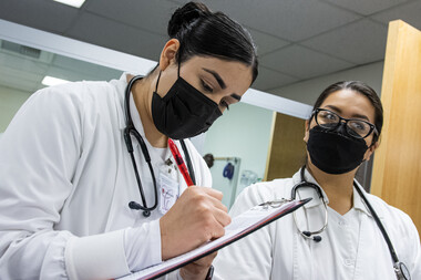 Vocational Nursing students participate in simulation testin