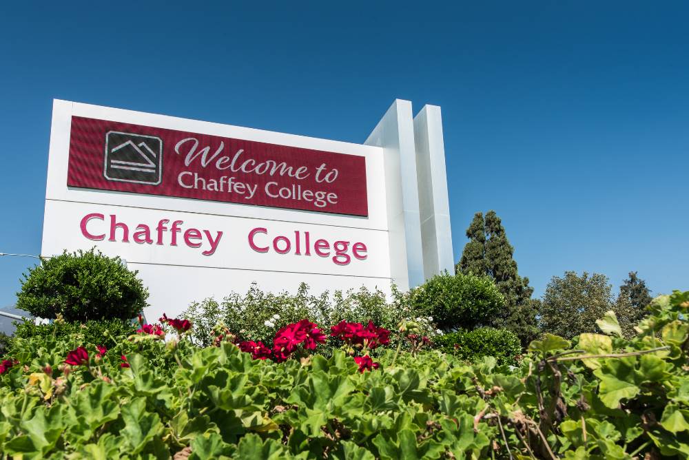 The marquee for Chaffey College.