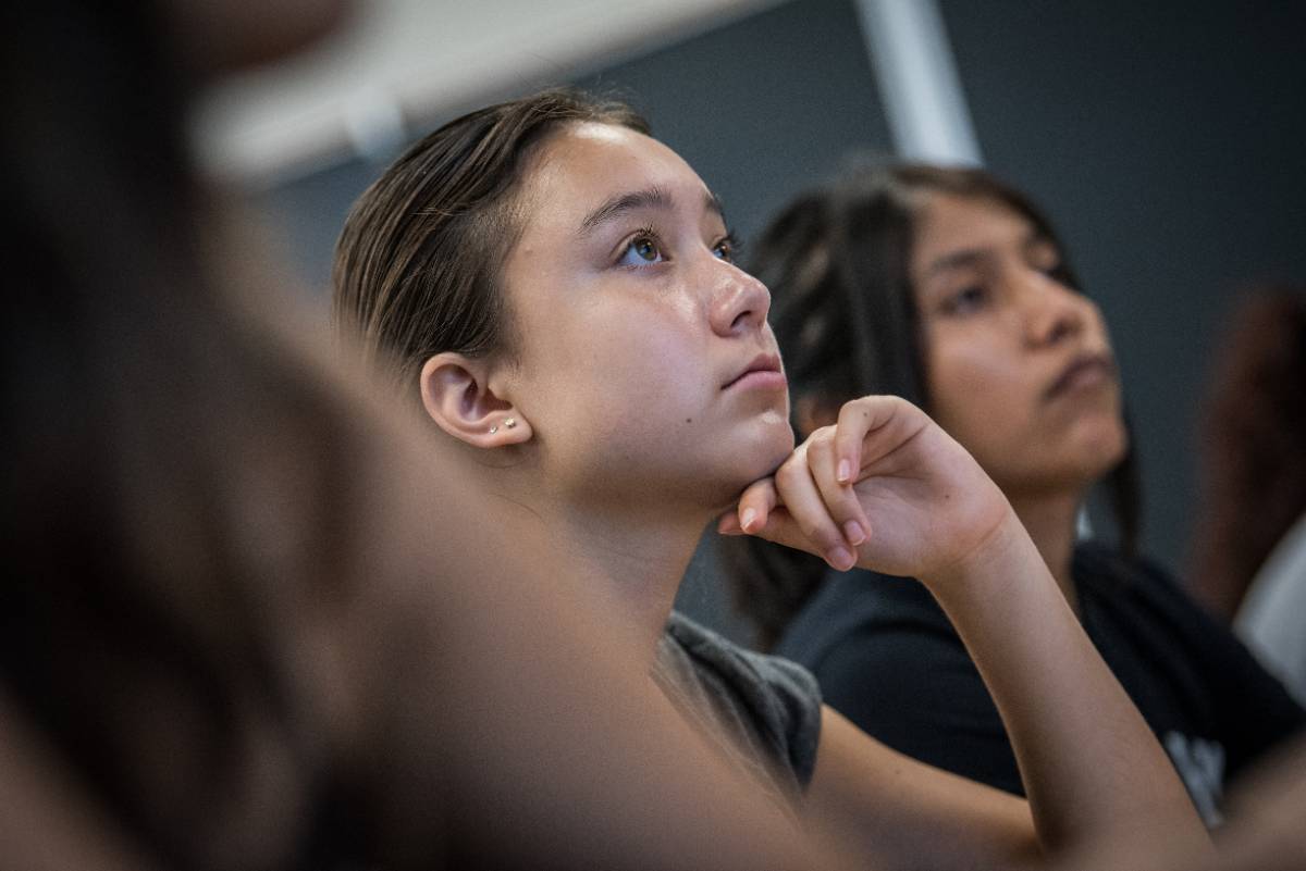Students observe a lecture at Chaffey College.