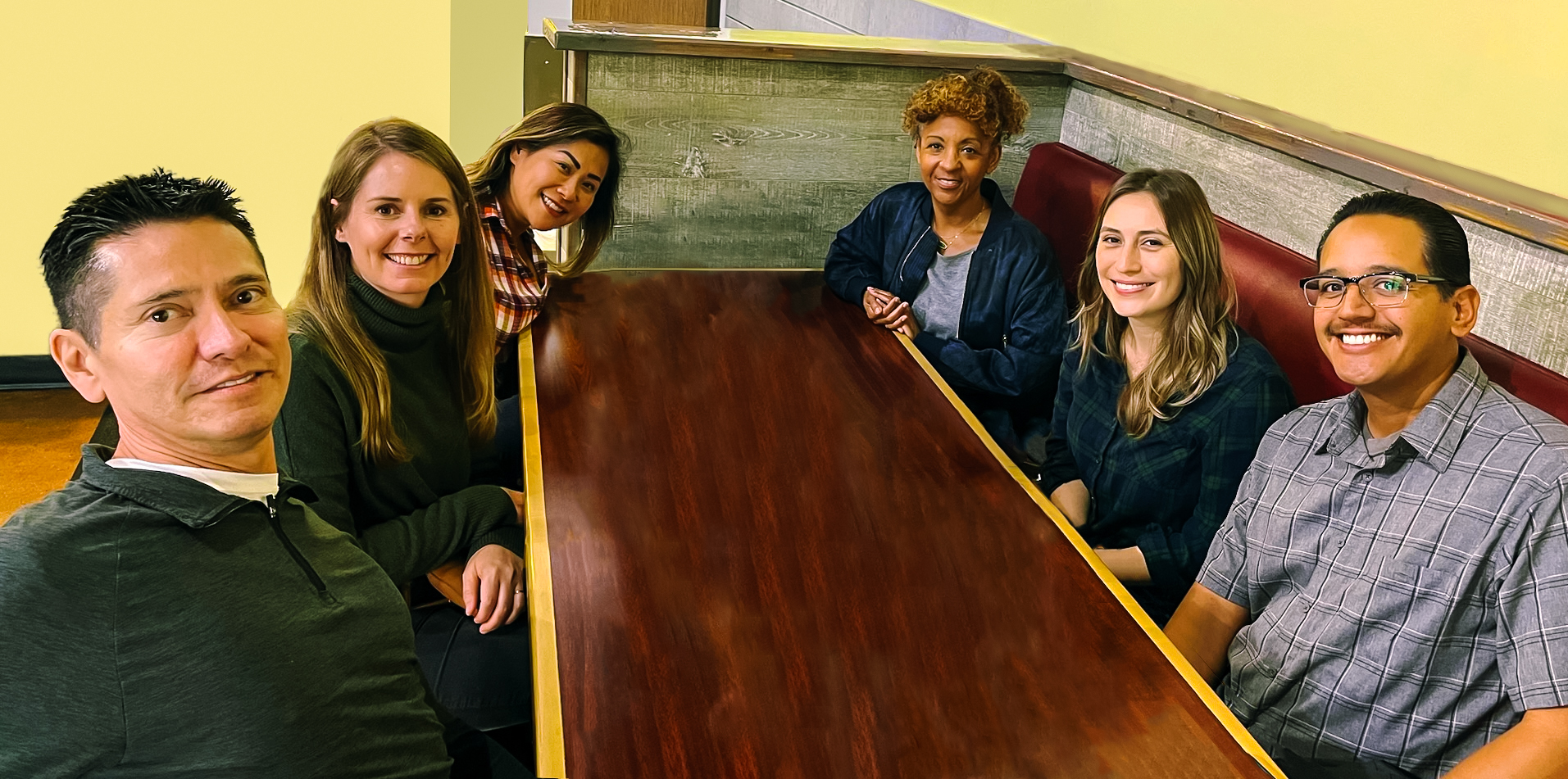 Chaffey Sociology Faculty sitting at a table