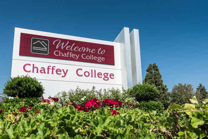 The Chaffey College marquee