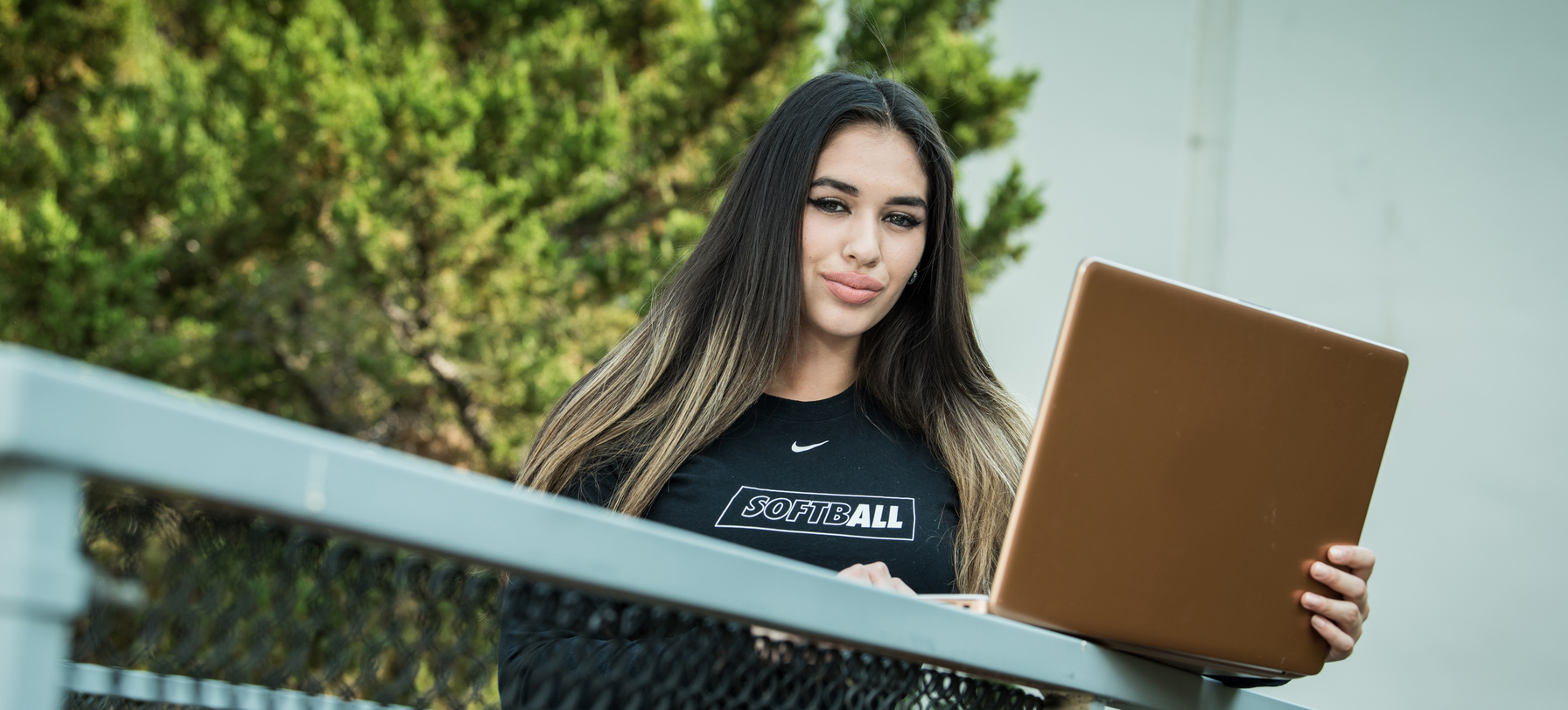 student on a laptop