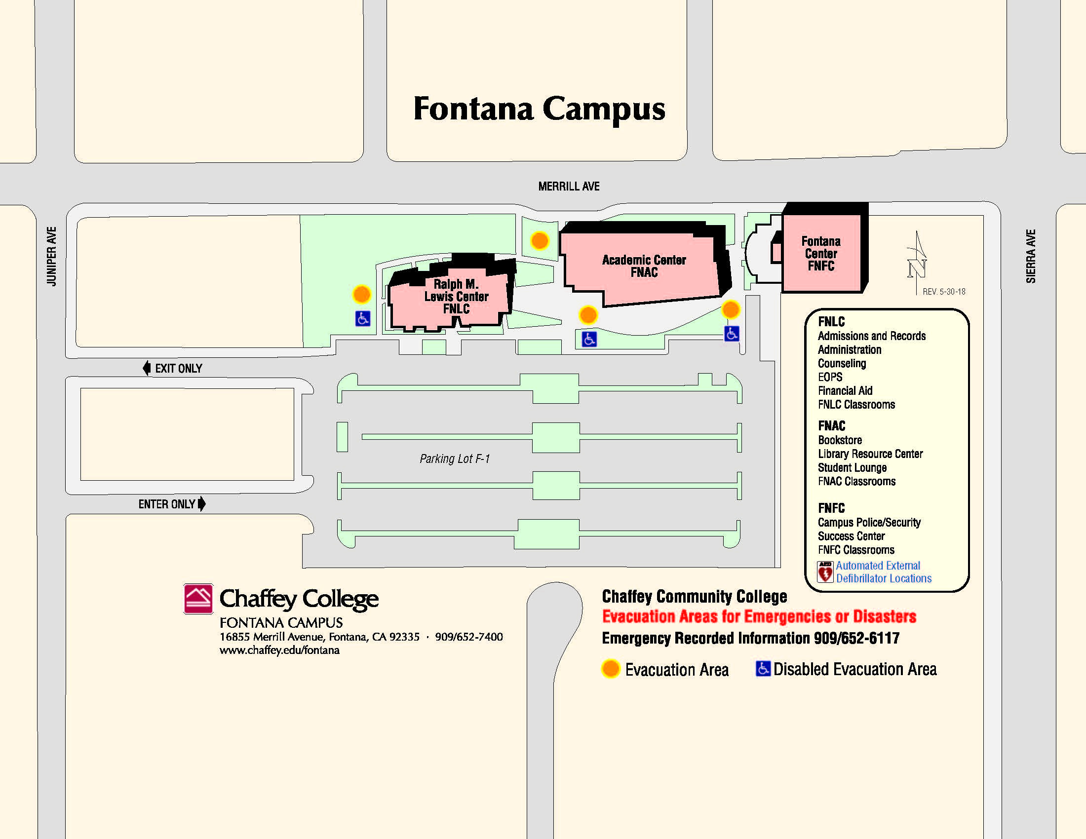 Emergency Evacuation Route Maps Chaffey College