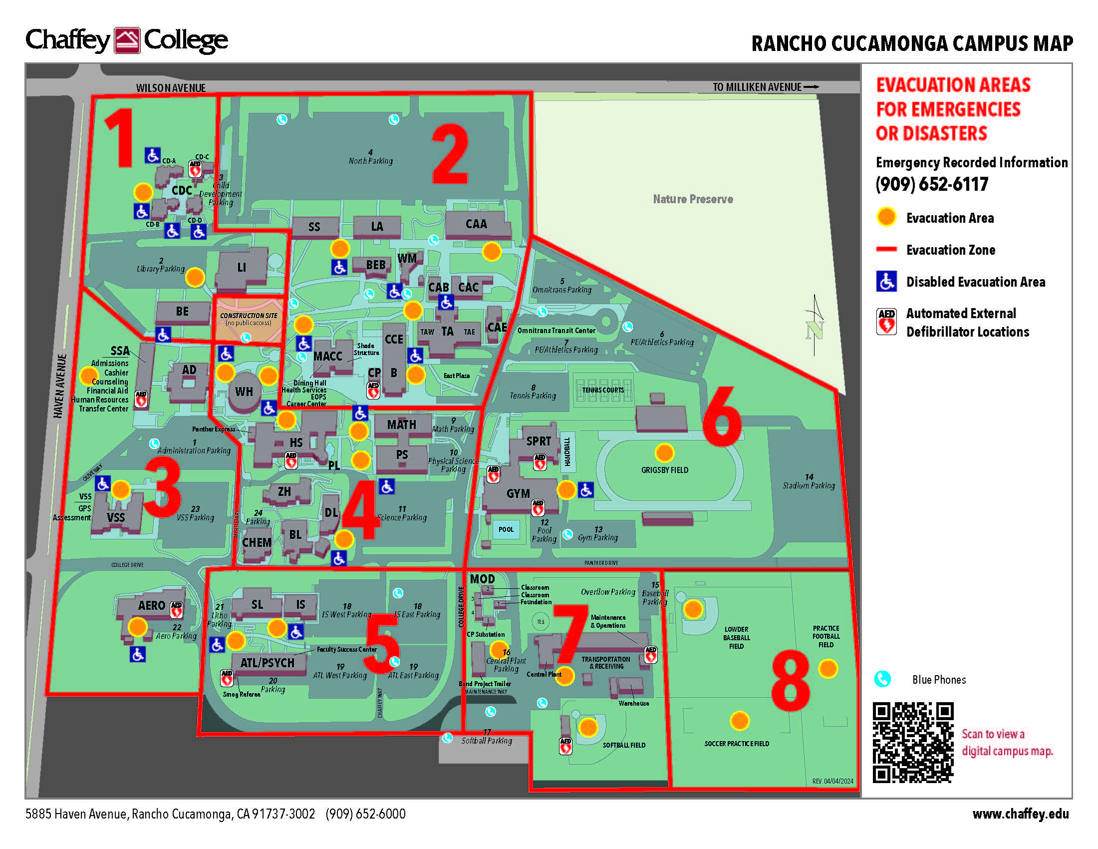 Rancho Cucamonga Emergency Evacuation Map