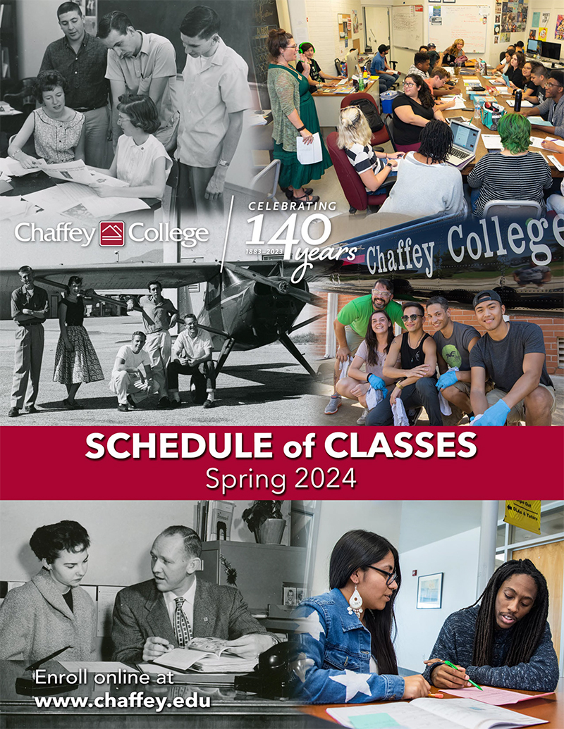 Cover of  spring 2024 schedule of classes