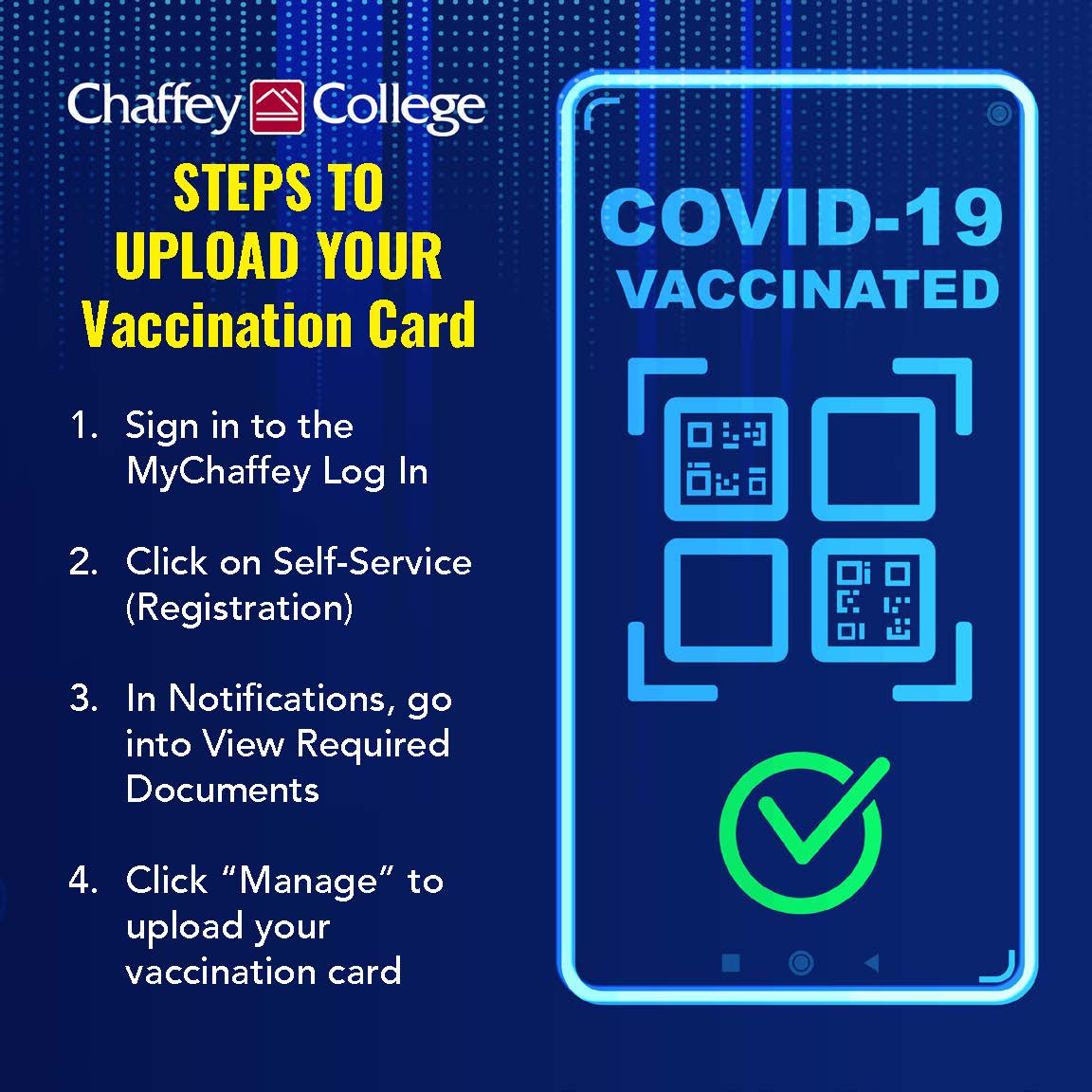 STEPS TO UPLOAD YOUR Vaccination Card