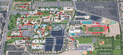 Rancho Campus map with New ADA Path