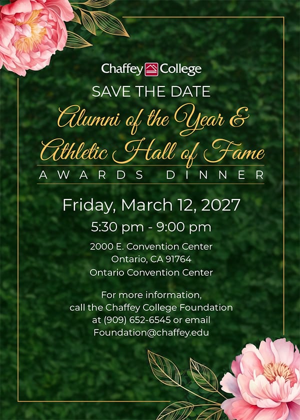 poster of SAVE THE DATE Alumni of the Year & Athletic Hall of Fame AWARDS