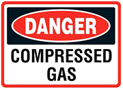 Danger Compressed Gas sign