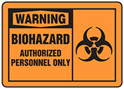 Biohazard warning sign