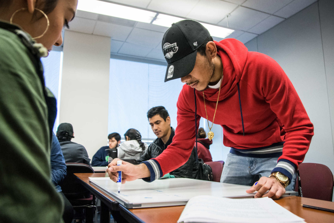 students in a classroom