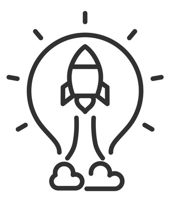 Rocket takes off in the shape of a light bulb