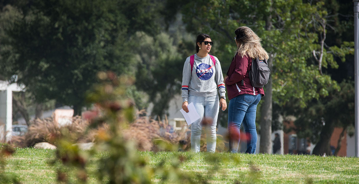 Two students chatting