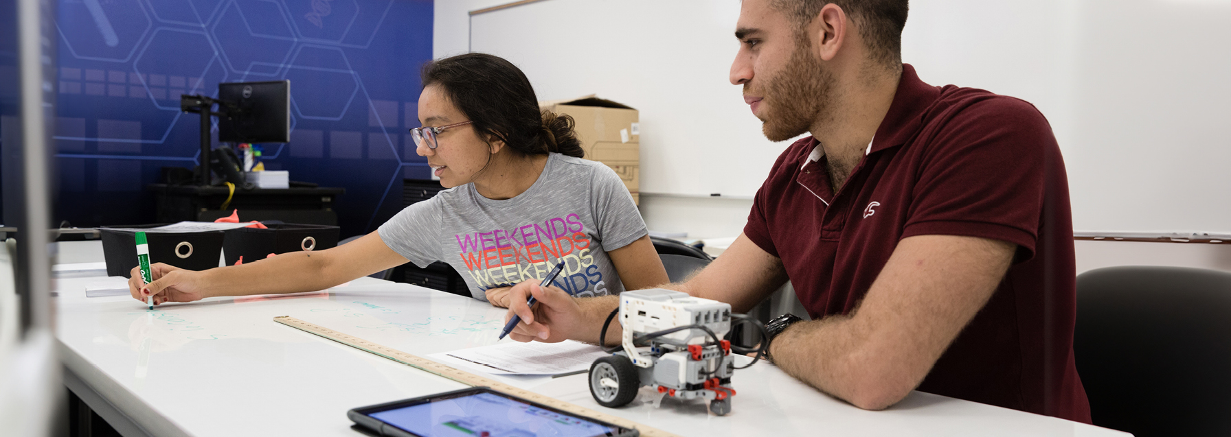 students in STEM lab