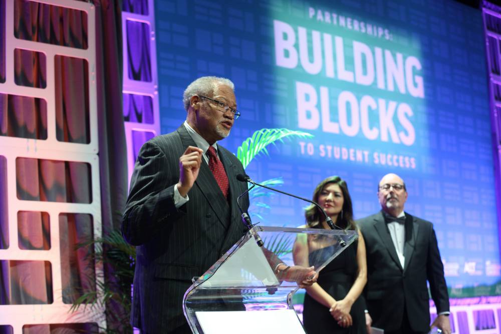 Henry Shannon speaks at the ACCT awards