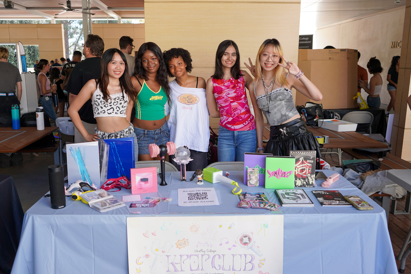 Members of the K-Pop Club pose for a photo at Club Rush.
