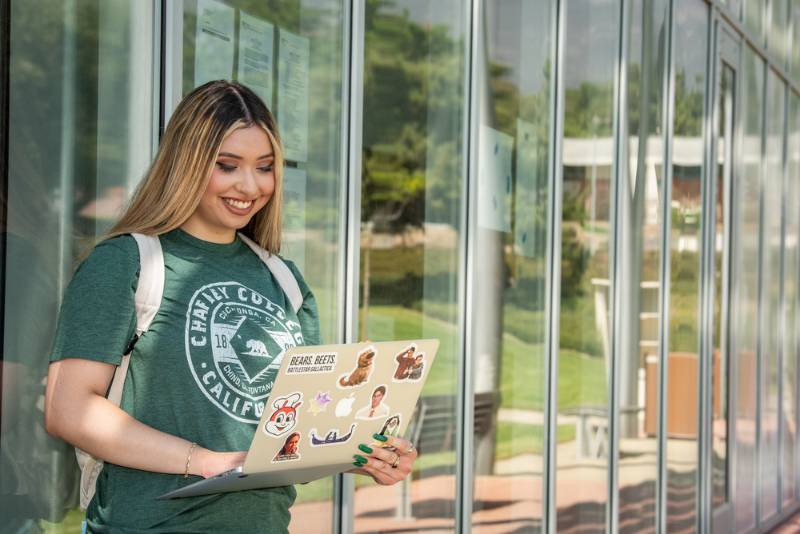 Student on laptop