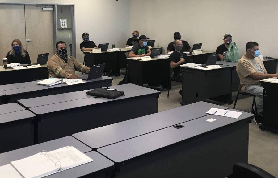 Students sit in class at the High Desert Training Center.