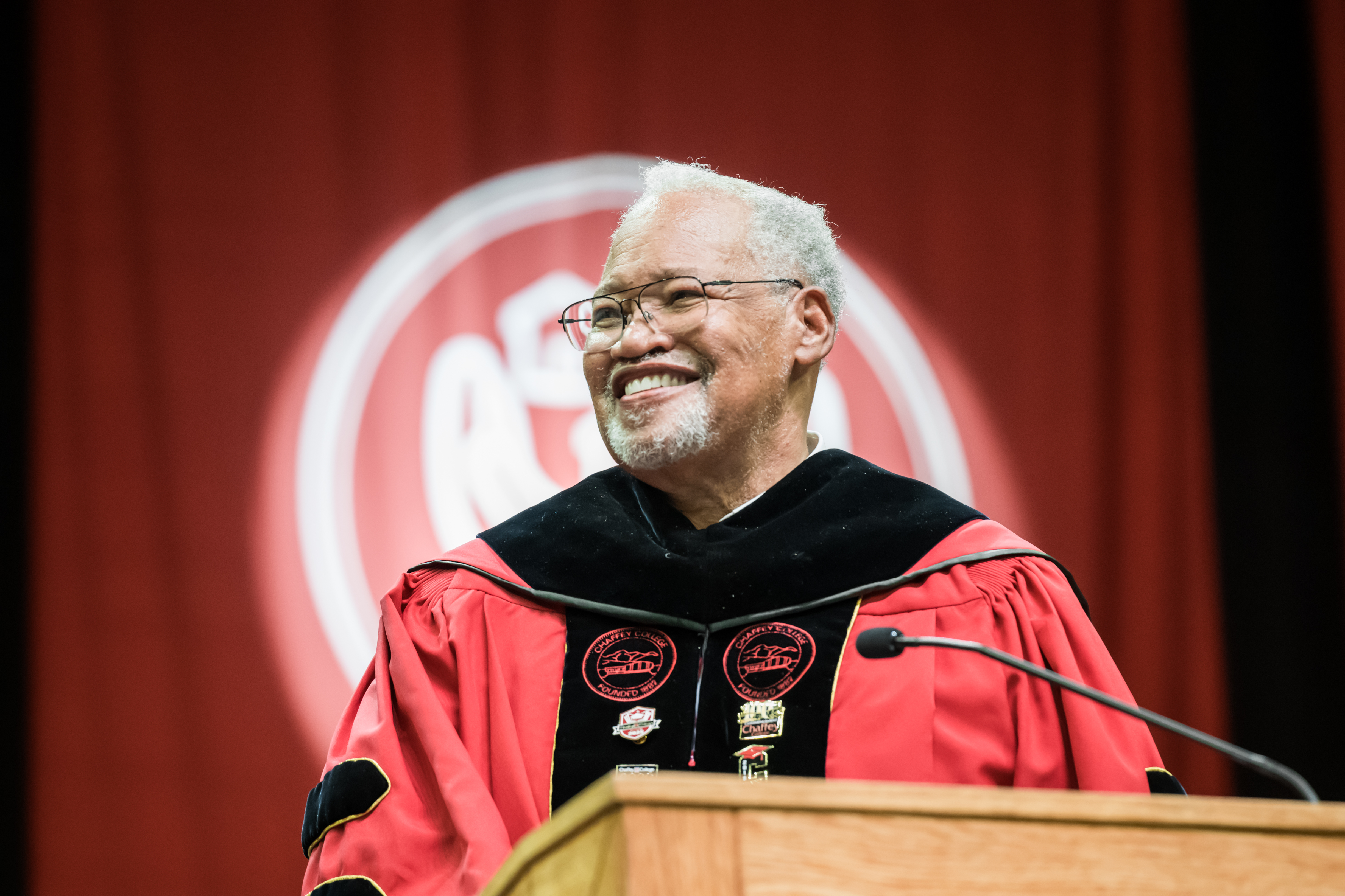 Henry D. Shannon smiles at 2026 Commencement