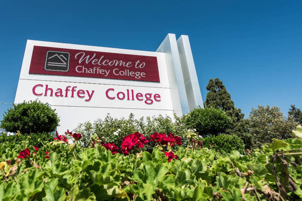 The Chaffey College marquee