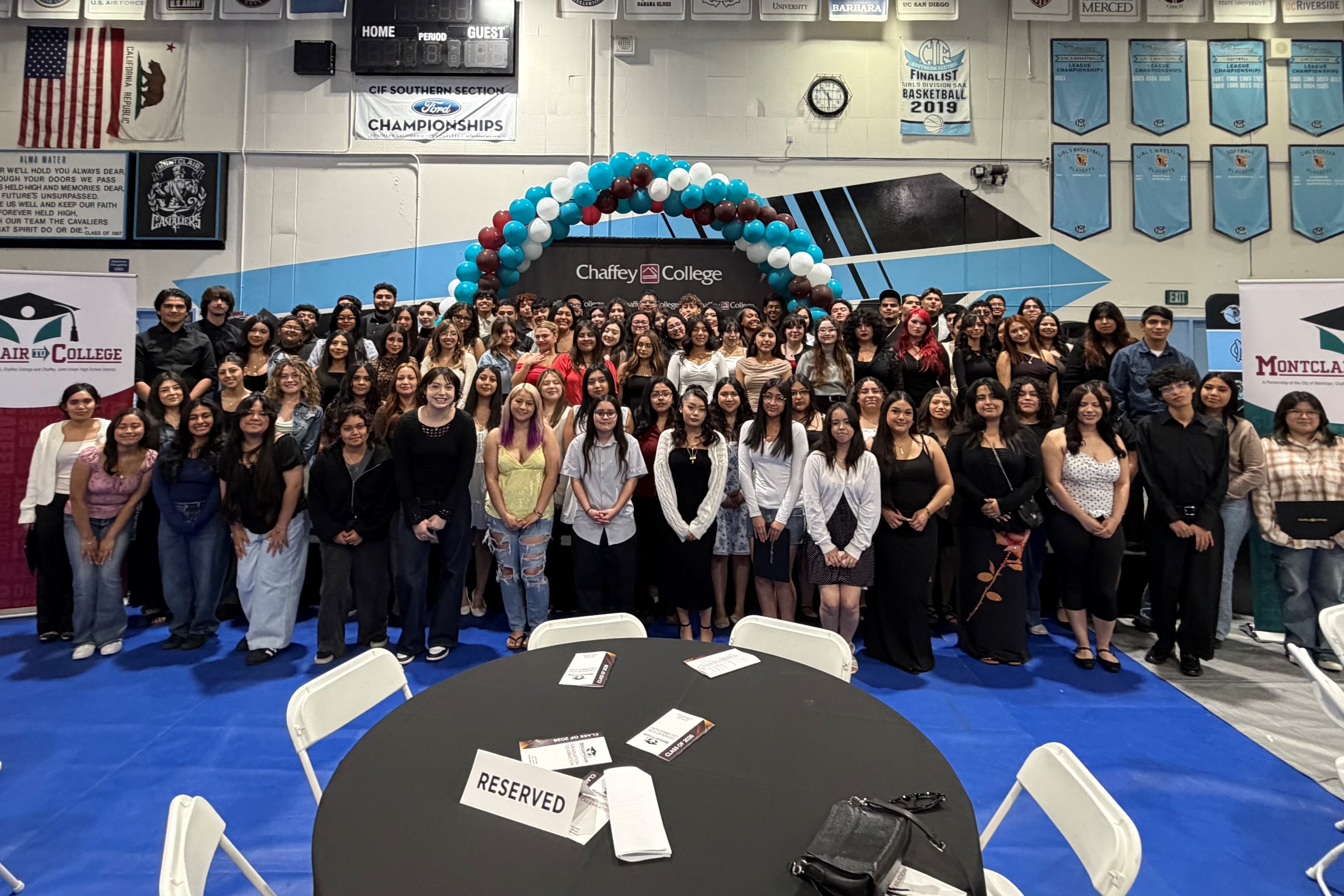 Montclair to College students stand together at the ceremony