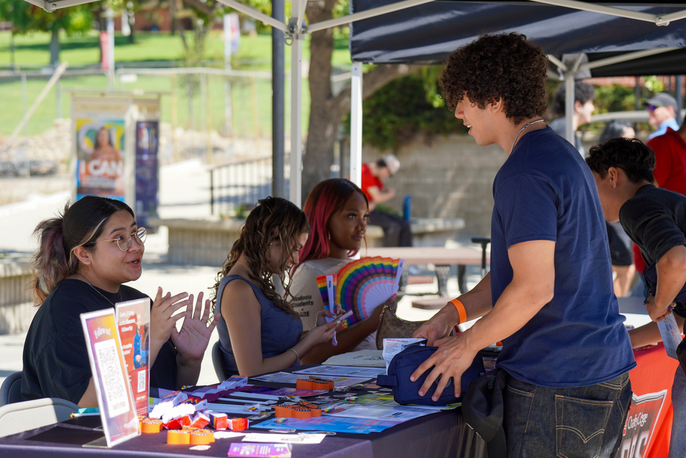 A student learns about resources at Panther Prep.