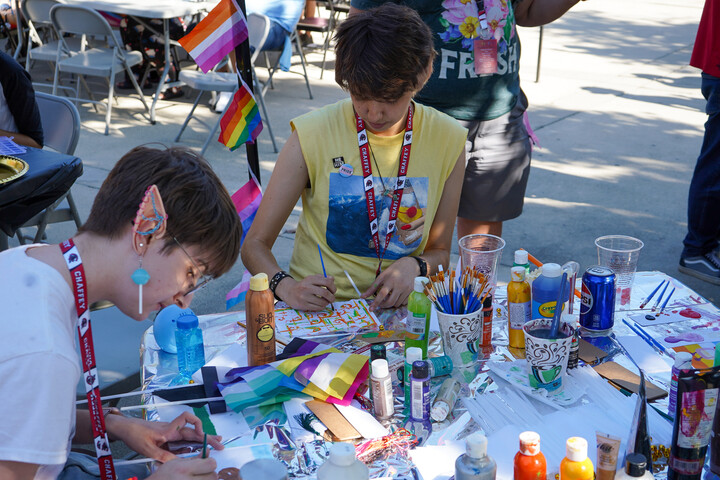 Students create art at Pride Fest