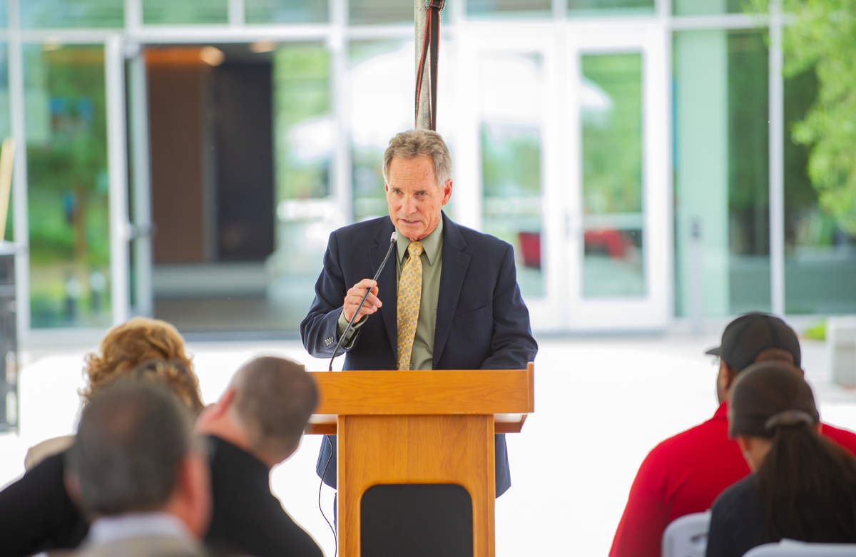 Troy Ament at the grand opening of the Chino Instructional Building