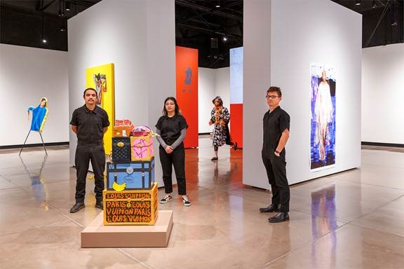 Wignall Museum staffers pose in the museum.