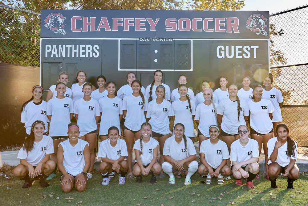 Members of the women's soccer team